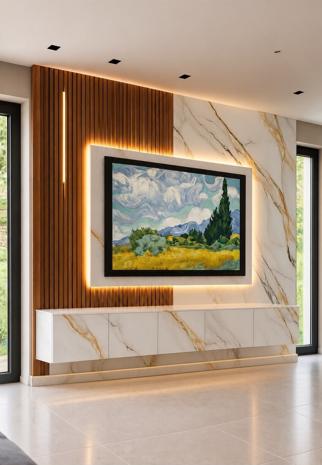 Custom media wall design in Islamabad
